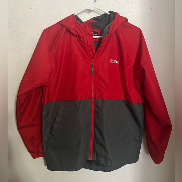 Eddie Bauer Other - EDDIE BAUER Classic Lone Peak Waterproof Windbreaker Jacket Red Grey Boy's Sz L